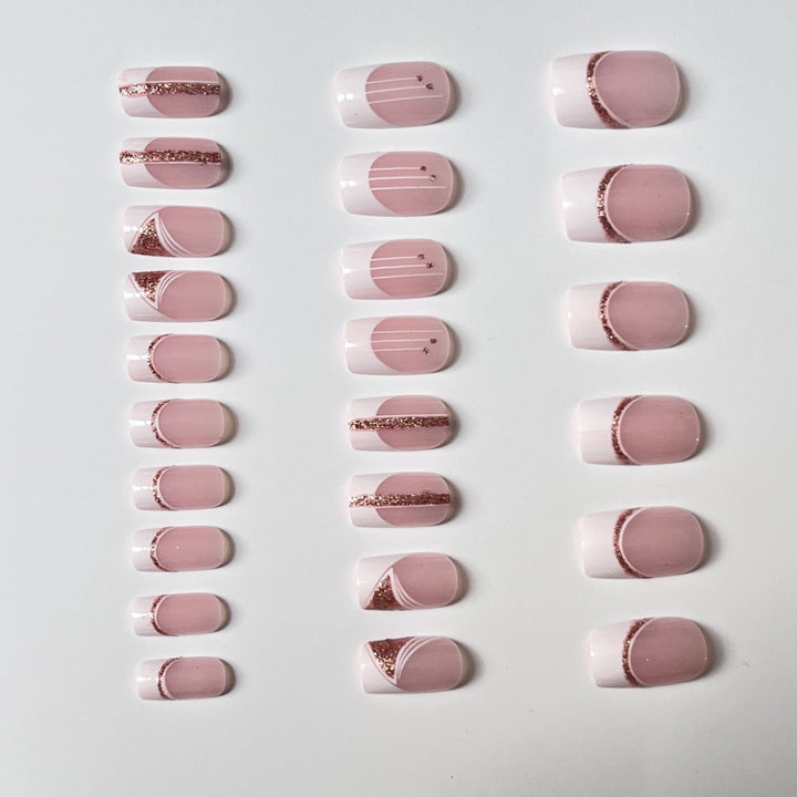 Elegant French Tip Gel Nail Extensions Bowlift