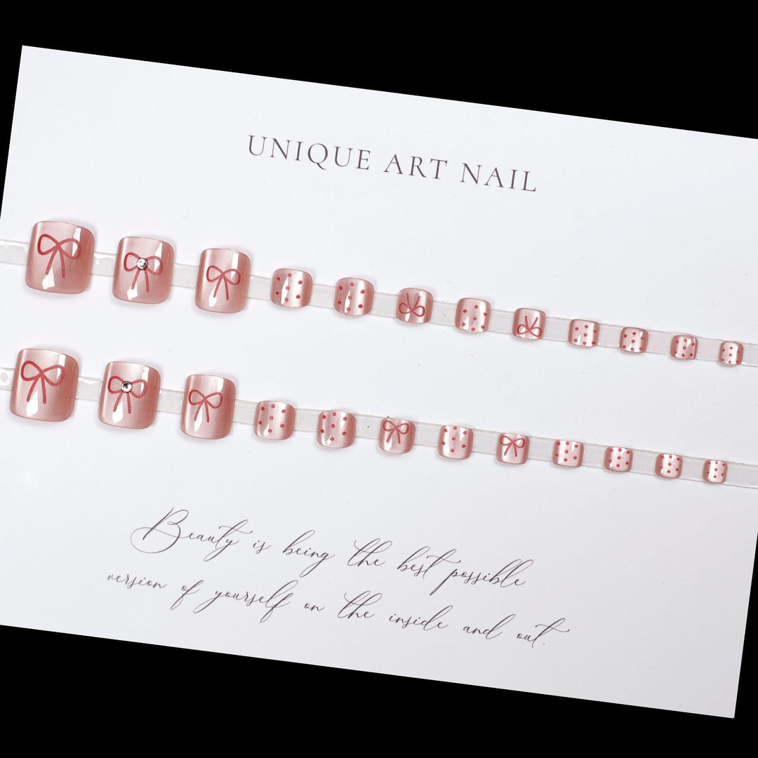Decorative Press-On Toe Nail Art Bowlift