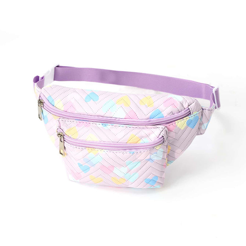 Waist bag with heart-shaped design and multiple compartments Bowlift