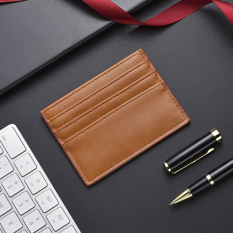 Textured Leather Card Holder Bowlift
