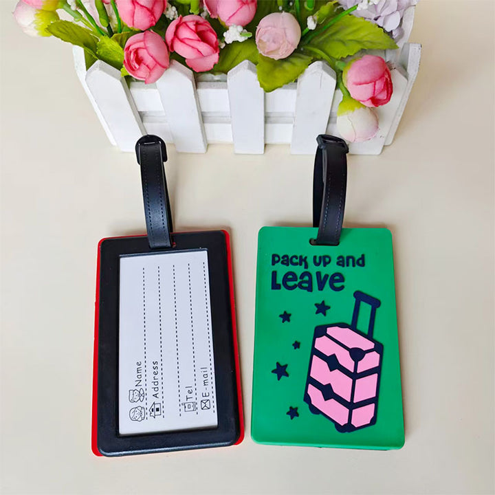 Unisex luggage tag in creative rainbow design Bowlift