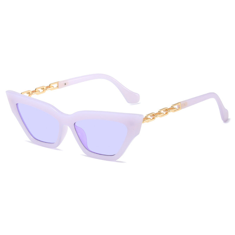 Women edgy cat-eye sunglasses with golden details Bowlift