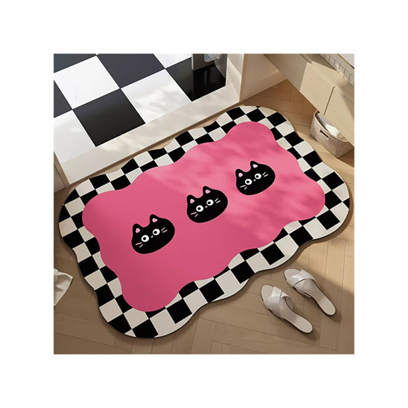 Decorative Cartoon-Themed Bath Mat Bowlift