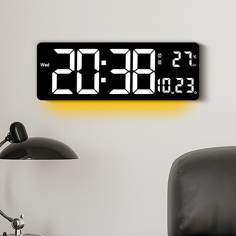 Digital Wall Clock with Multicolored LED Display Bowlift
