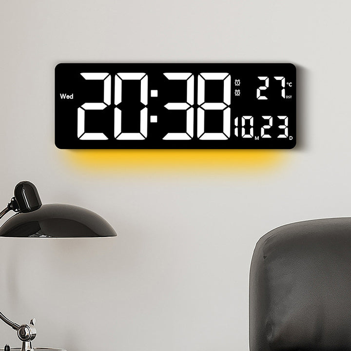 Digital Wall Clock with Multicolored LED Display Bowlift