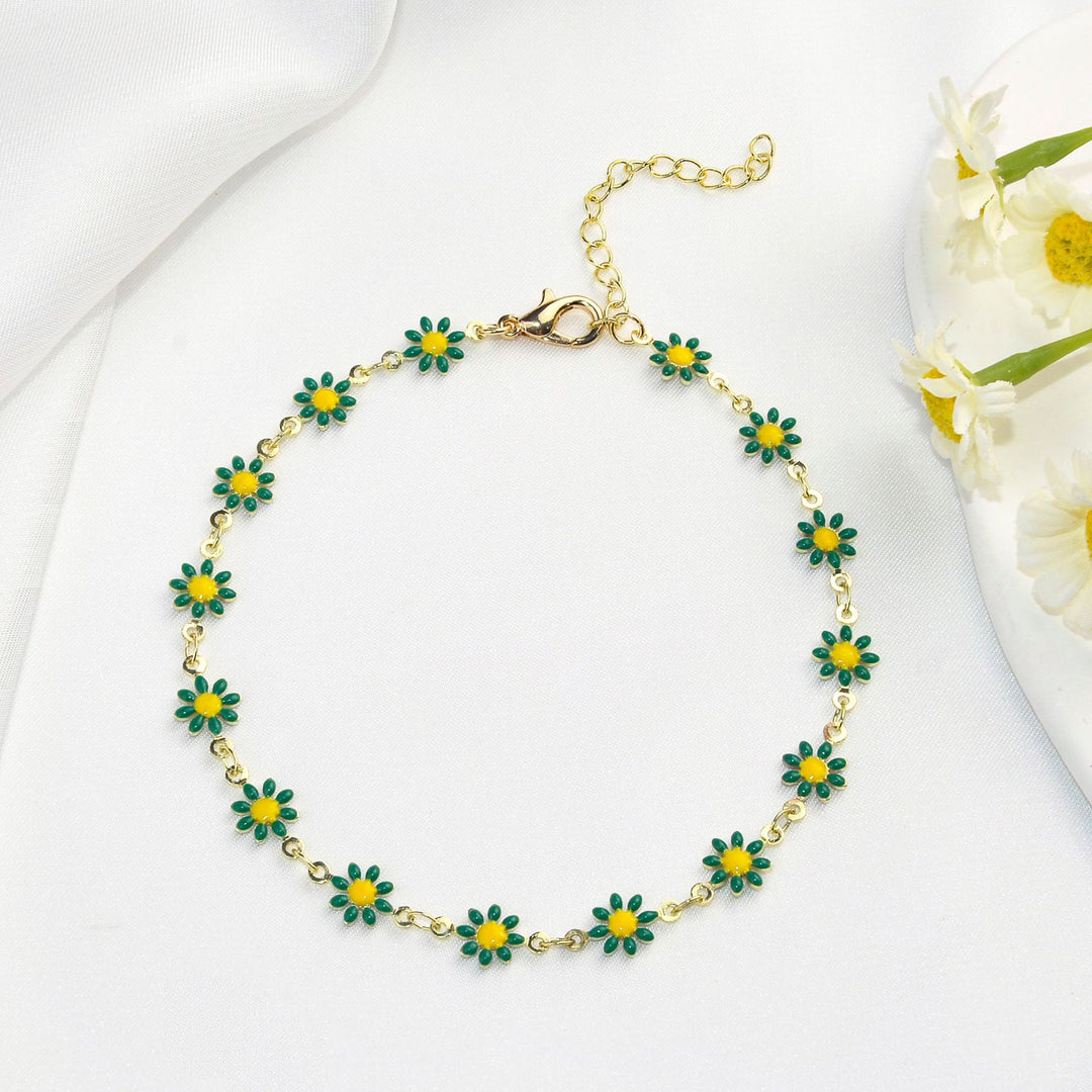 Colorful Floral Chain Bracelet Bowlift