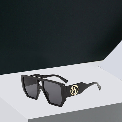 Women’s square sunglasses with striking pattern and golden accents Bowlift