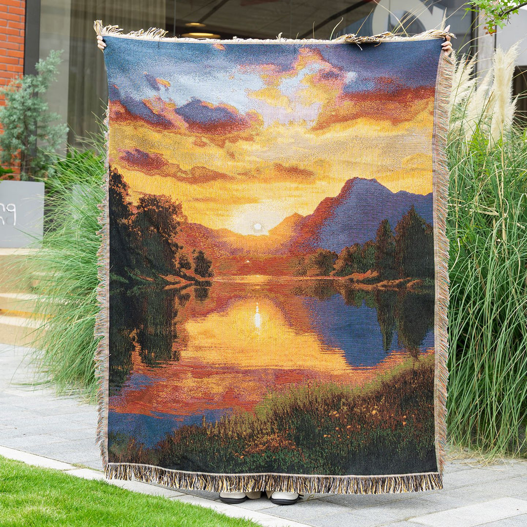 Artistic Scenic Landscape Throw Blanket