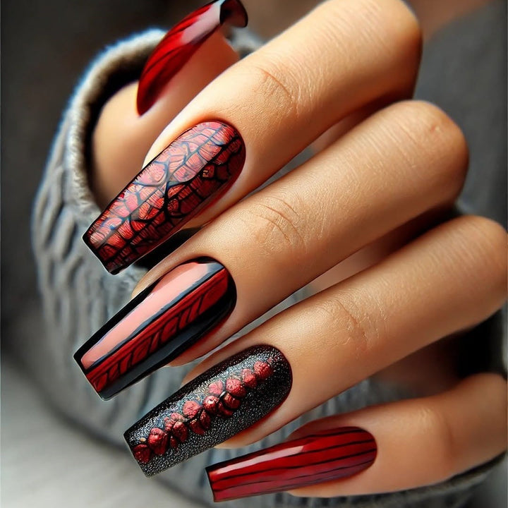 Artificial nails in modern Gothic design Bowlift