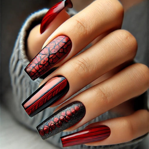 Artificial nails in modern Gothic design Bowlift