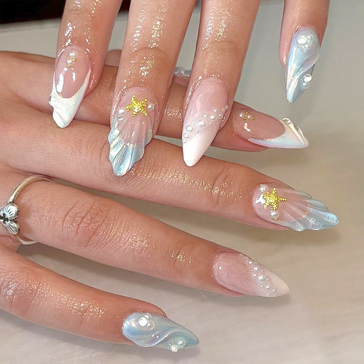 Elegant Floral Bow Press-On Nail Tips Bowlift