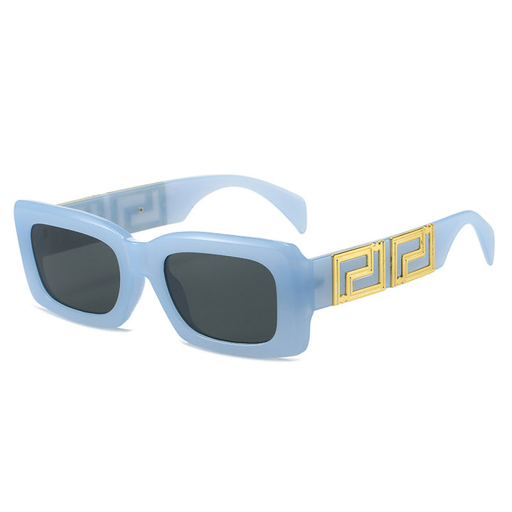 Women elegant square sunglasses with luxurious gold accent Bowlift