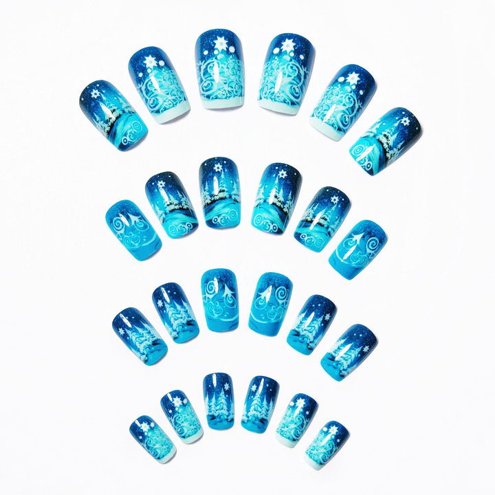 Artificial nails winter motif Bowlift
