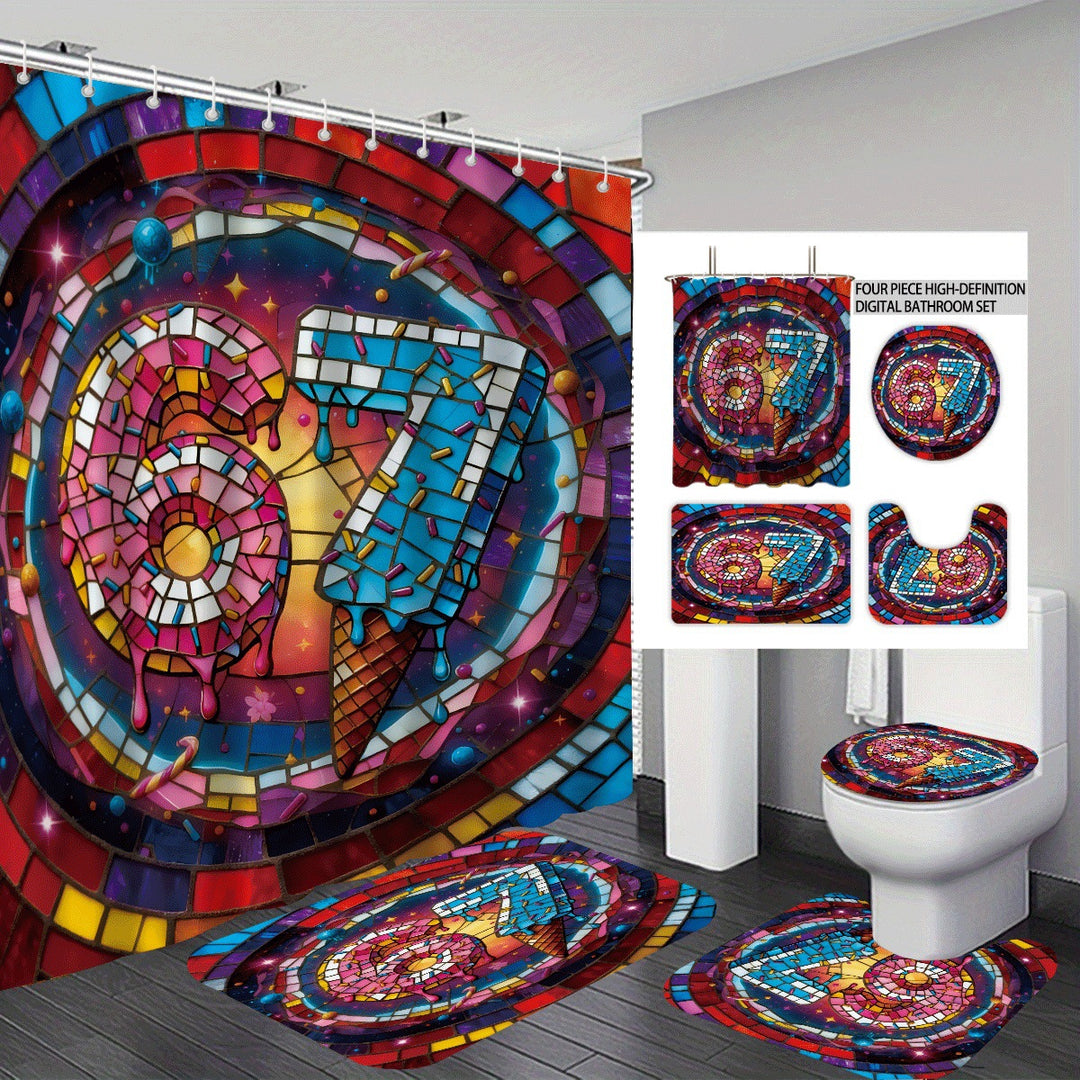 Colorful Dessert-Themed Bathroom Set Bowlift