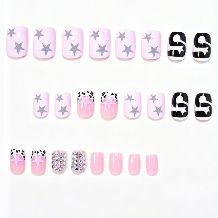 Artistic Press-On Nail Art Design Bowlift