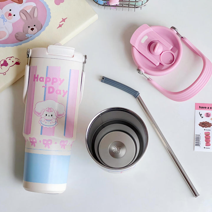 Women's sweet and playful insulated bottle Bowlift