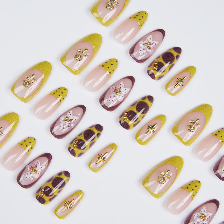Elegant Artificial Nail Set with Unique Design Bowlift