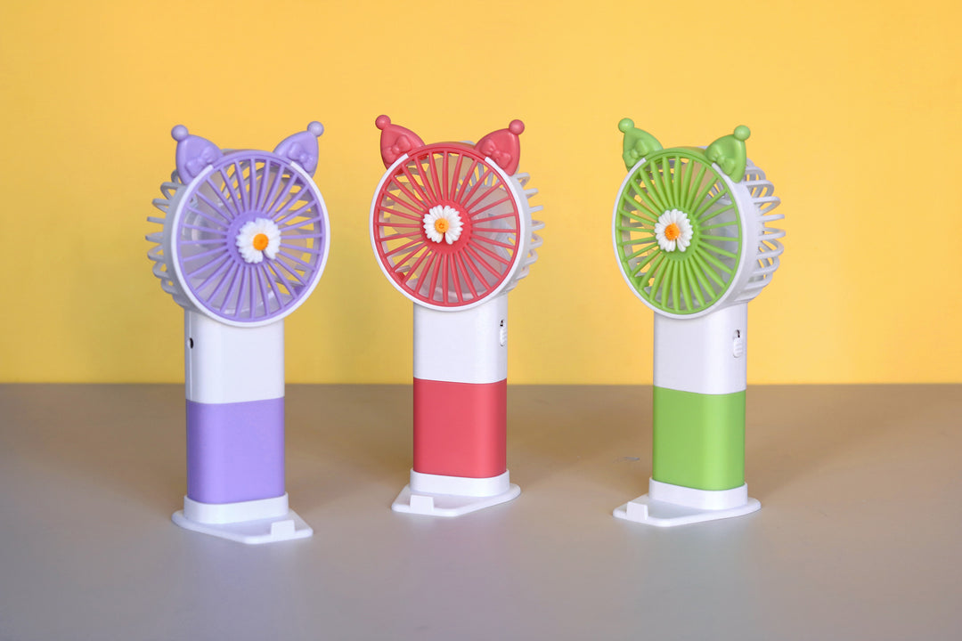 Unisex handheld fan with colorful design and adjustable tilt Bowlift