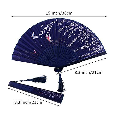 Women Elegant handcrafted fan with floral motifs Bowlift