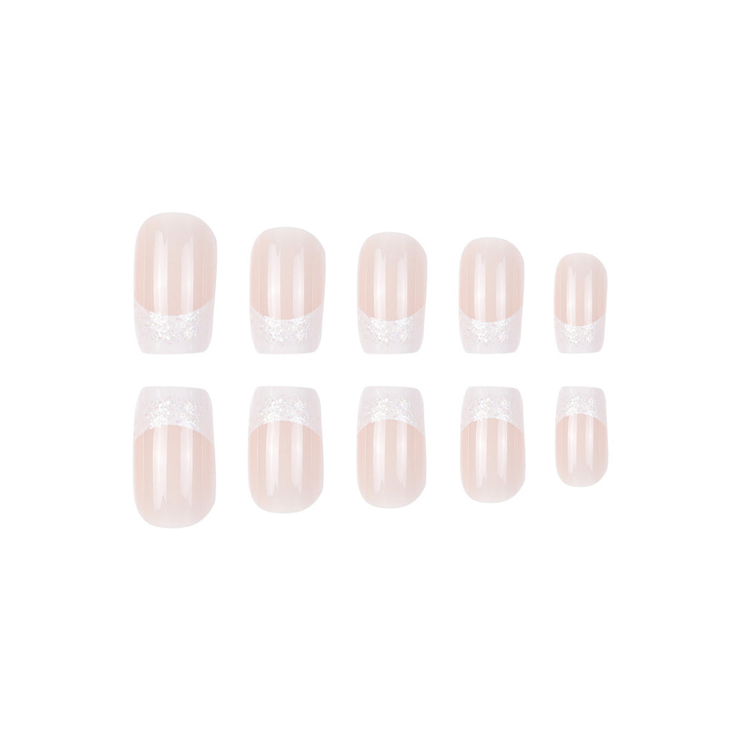 Elegant French Tip Press-On Nails Bowlift 1789085678