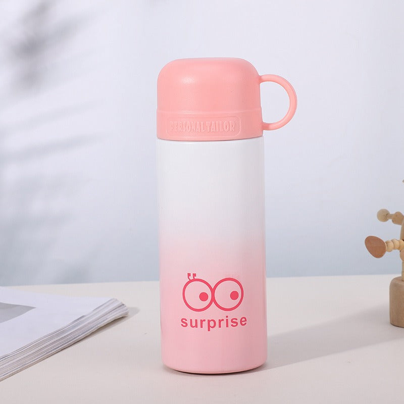 Ladies trendy thermos bottle with practical carrying handle Bowlift