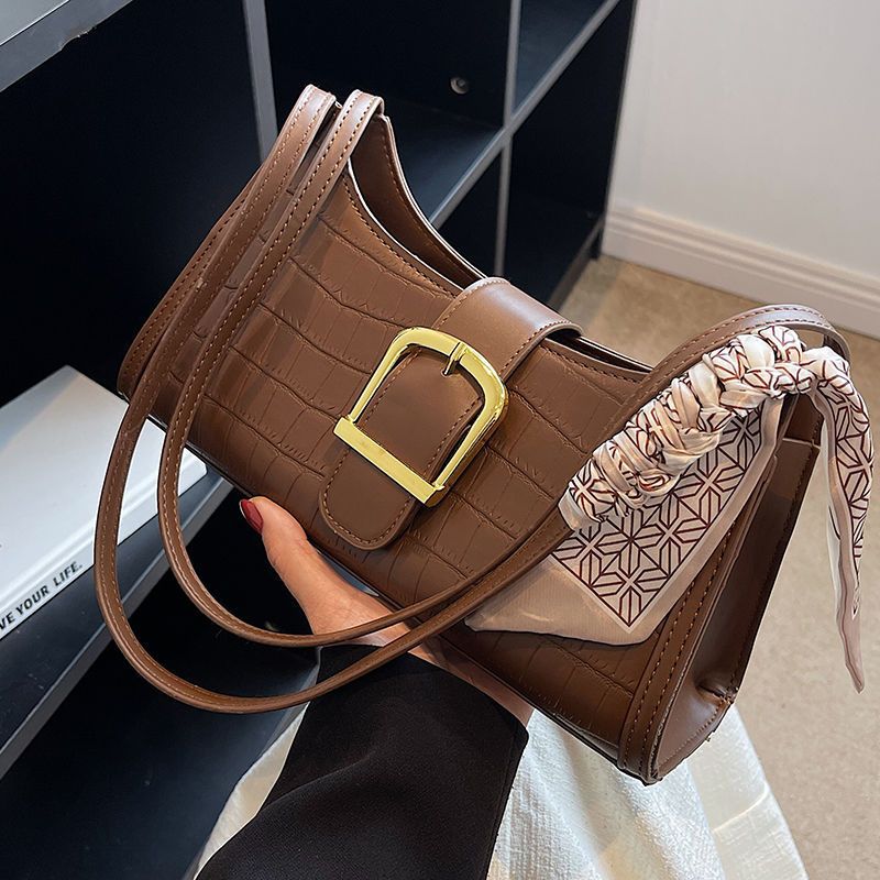 Crocodile-Embossed Mini Crossbody Handbag Bowlift