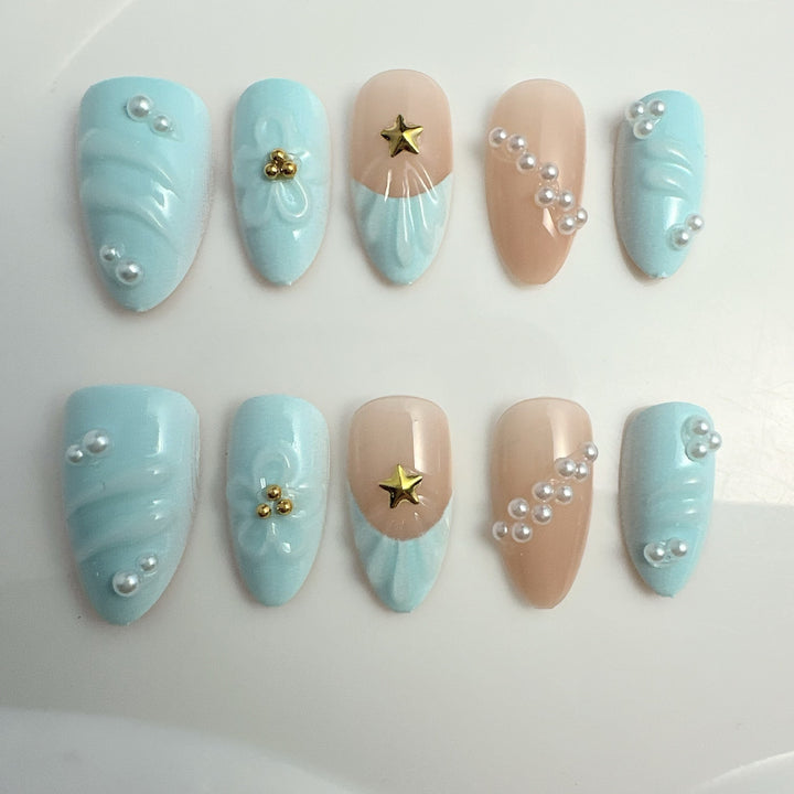 Creative nail art with floral accents Bowlift