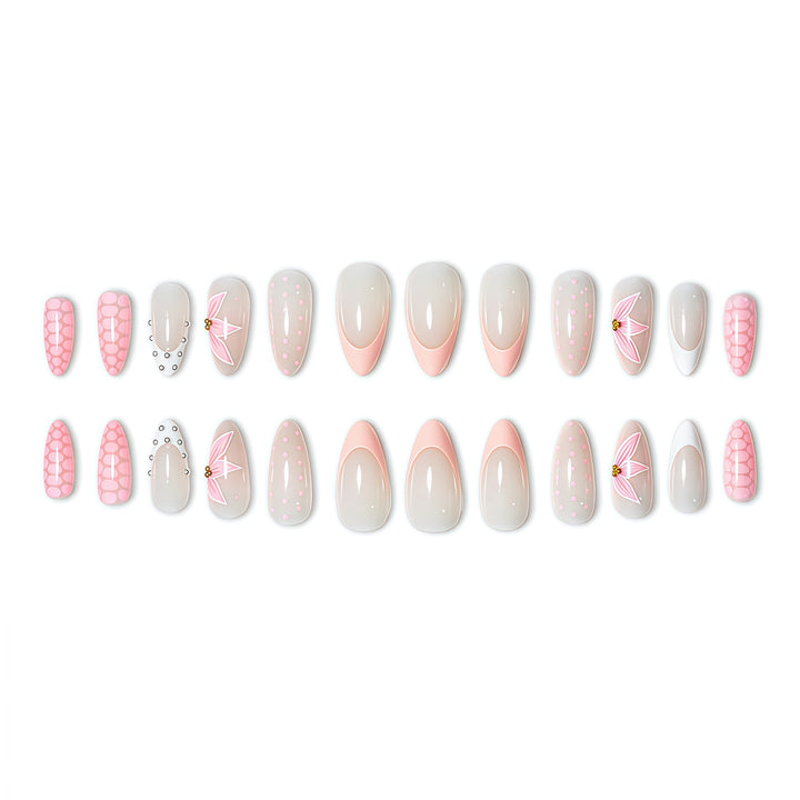 Floral Accent Nail Art Extensions Bowlift