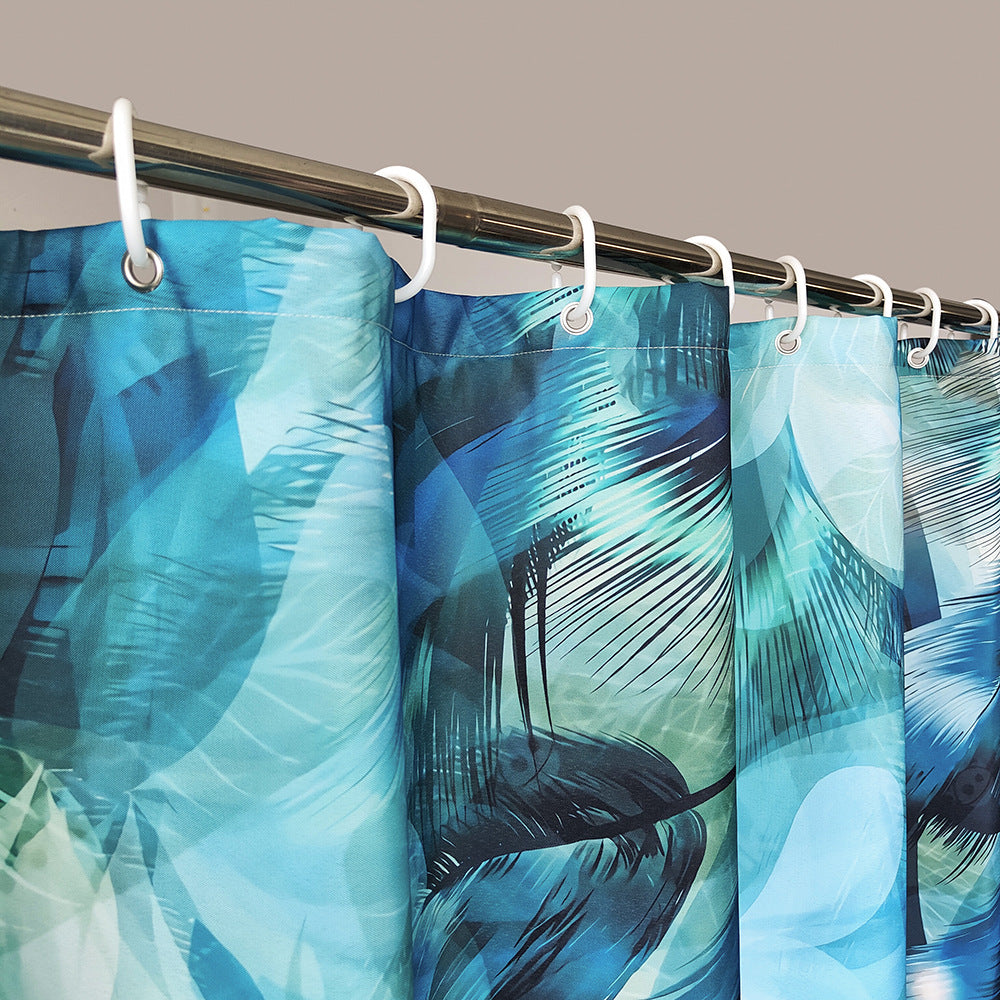 Artistic Feather Print Shower Curtain Bowlift