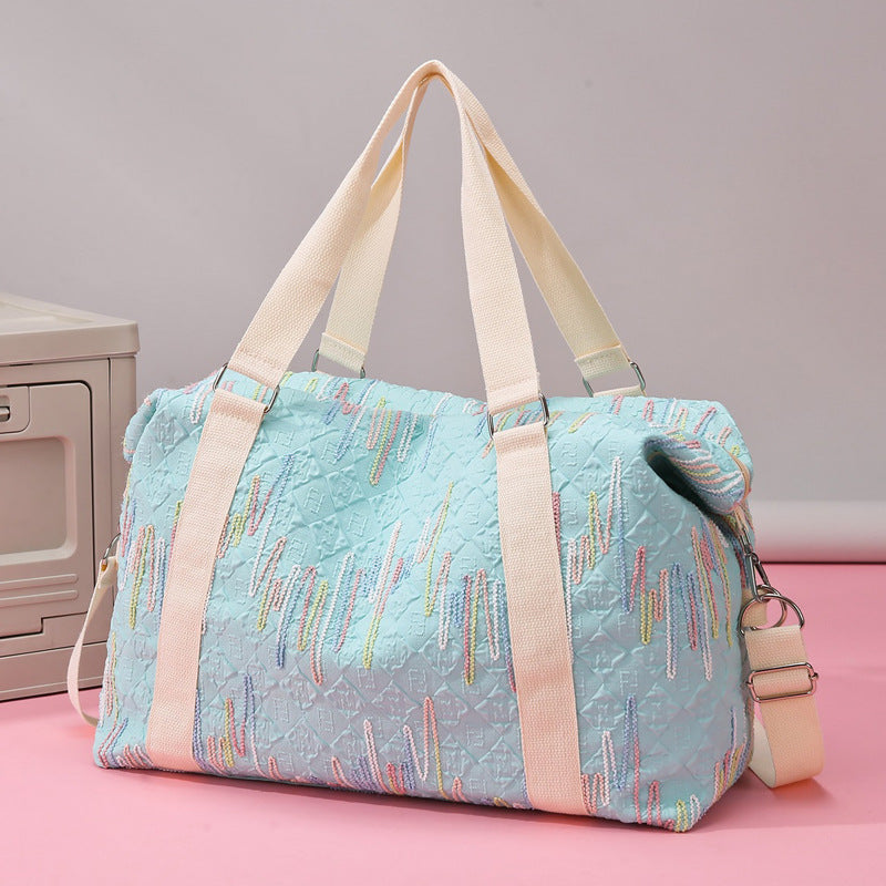 Multifunctional sports and travel bag with creative texture Bowlift