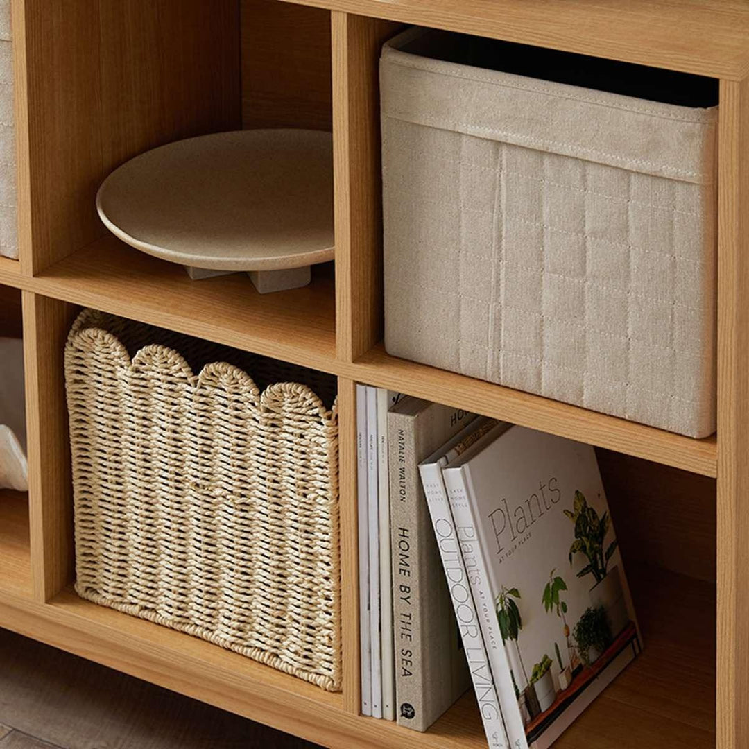 Decorative Woven Storage Tray with Scalloped Edges Bowlift