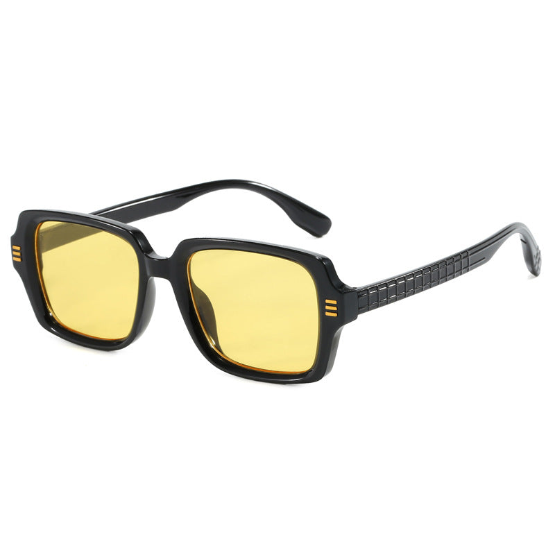 Women's fashionable square sunglasses with textured frame Bowlift