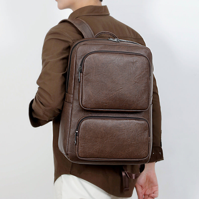 Business Rucksack with High-Quality Artificial Leather and Ergonomic Shoulder Straps Bowlift