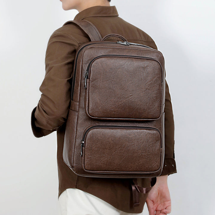Business Rucksack with High-Quality Artificial Leather and Ergonomic Shoulder Straps Bowlift