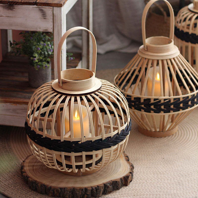 Decorative Rattan Lantern Bowlift