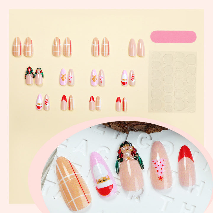 Creative Christmas Art Nail Set with Festive Motifs Bowlift
