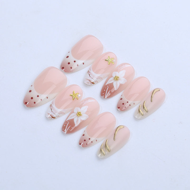 Artificial nail set with floral and elegant details Bowlift