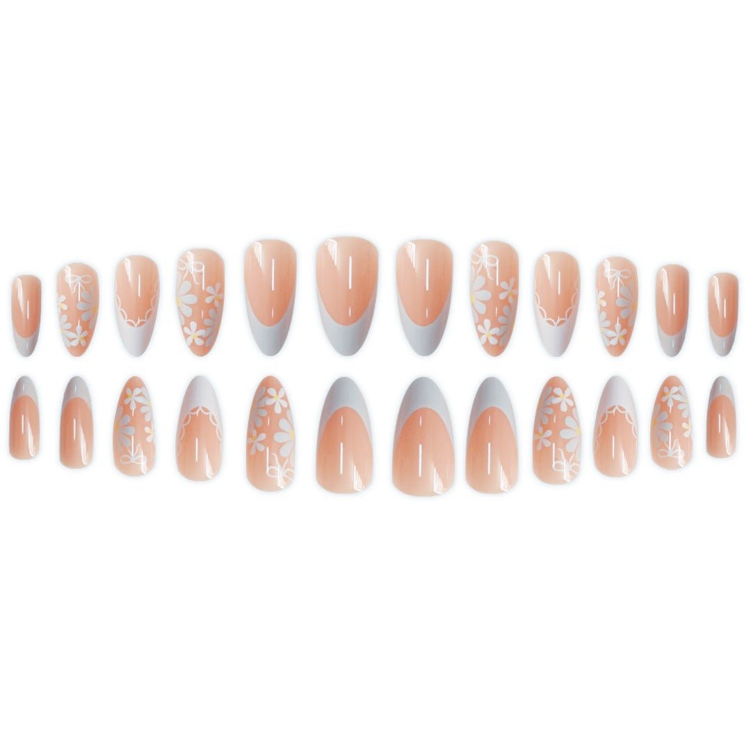 Floral Decorative Press-On Nails Bowlift