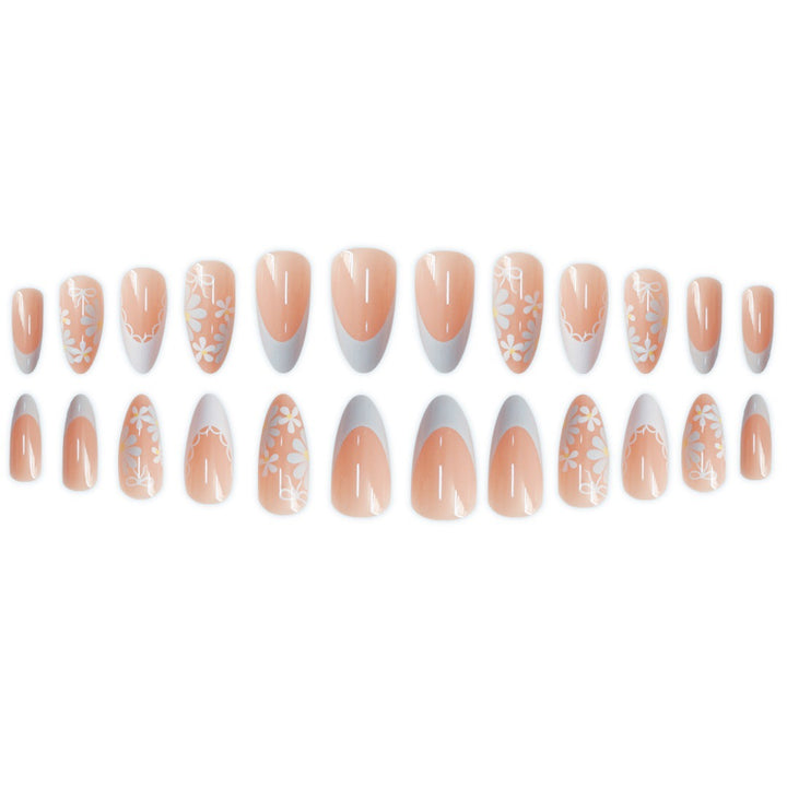 Floral Decorative Press-On Nails Bowlift