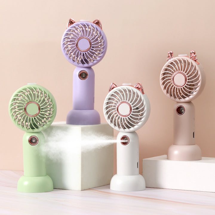 Ladies Mini USB Hand Fan with Cat Ears Bowlift
