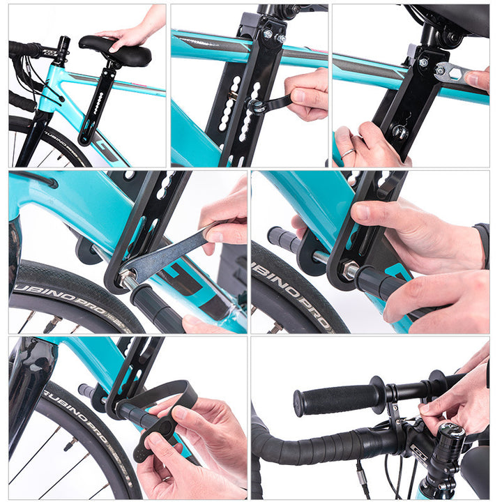 Adjustable Front-Mounted Child Bike Saddle Support Mount Bowlift