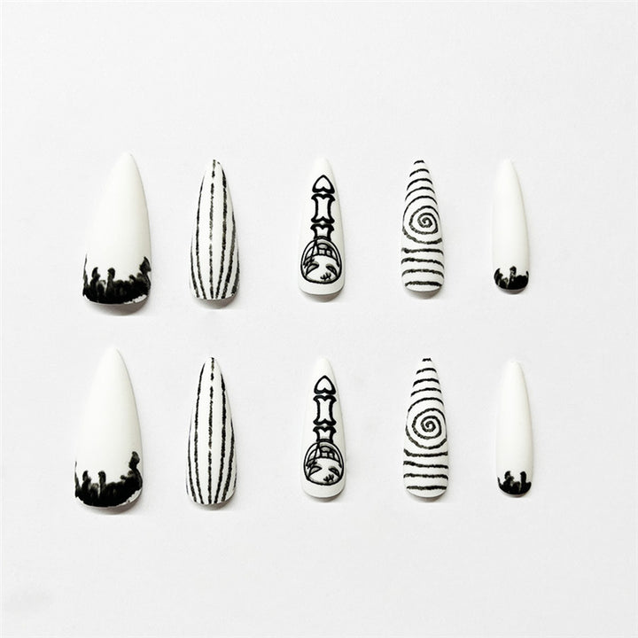 Artistic Thematic Press-On Nail Enhancements Bowlift