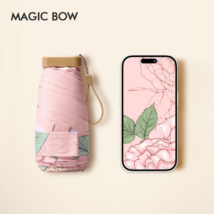 Women's compact and elegant folding umbrella with carrying bag Bowlift