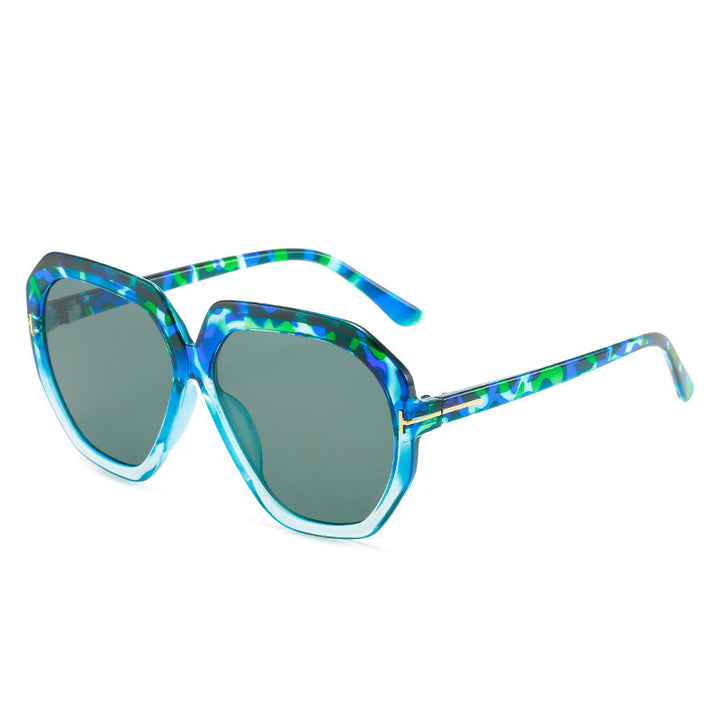 Fashion-Forward Oversized Hexagonal Sunglasses Bowlift