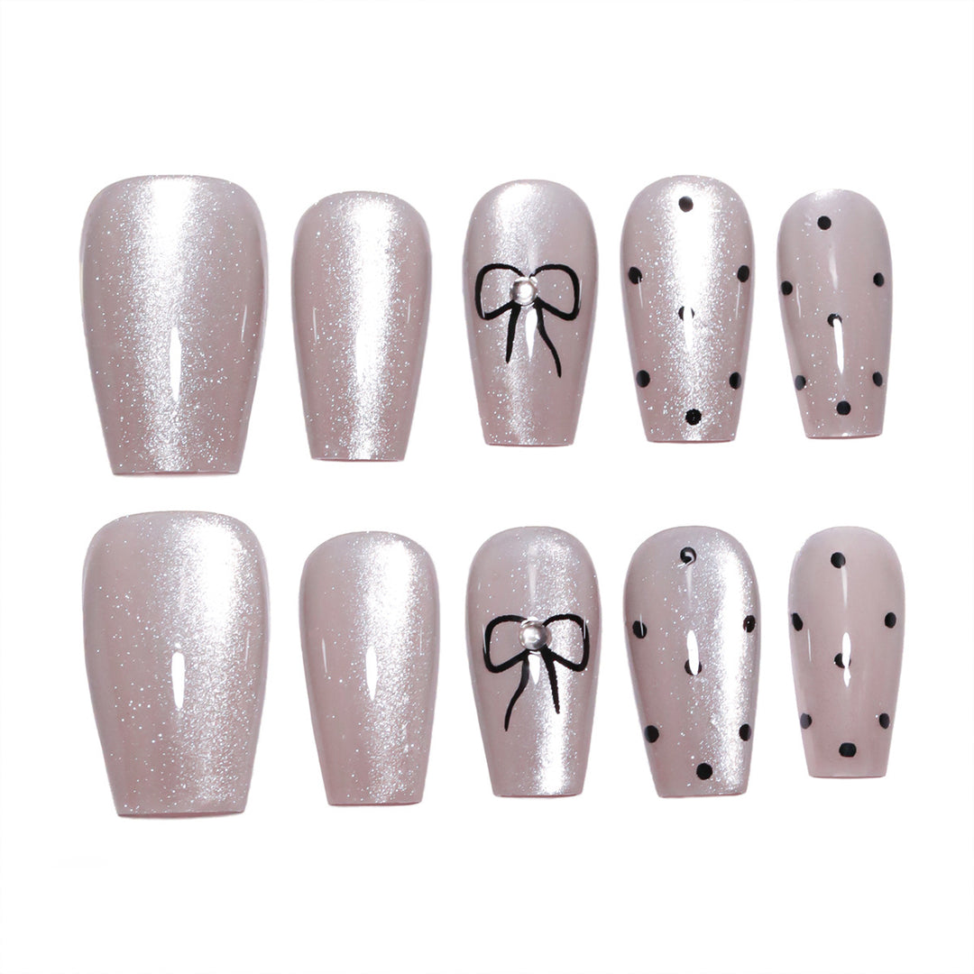 Artful Nail Extensions with Colorful Bow Motifs Bowlift