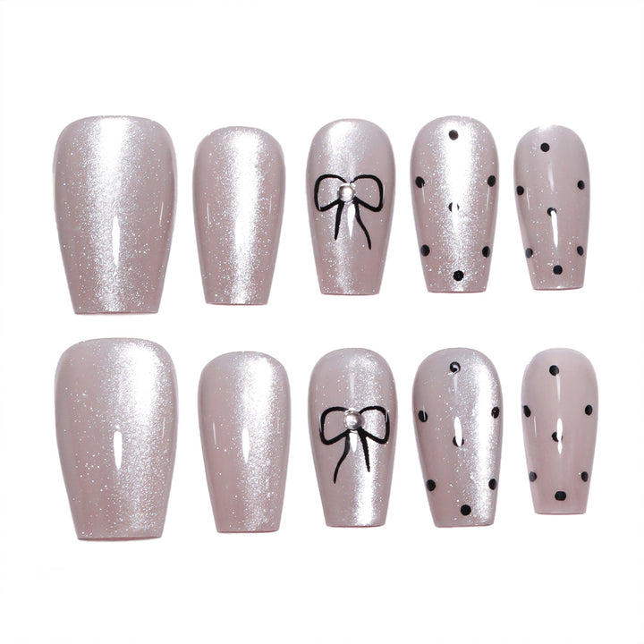 Artful Nail Extensions with Colorful Bow Motifs Bowlift
