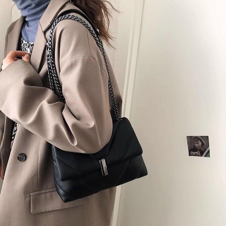 Quilted Leather Crossbody Bag Bowlift