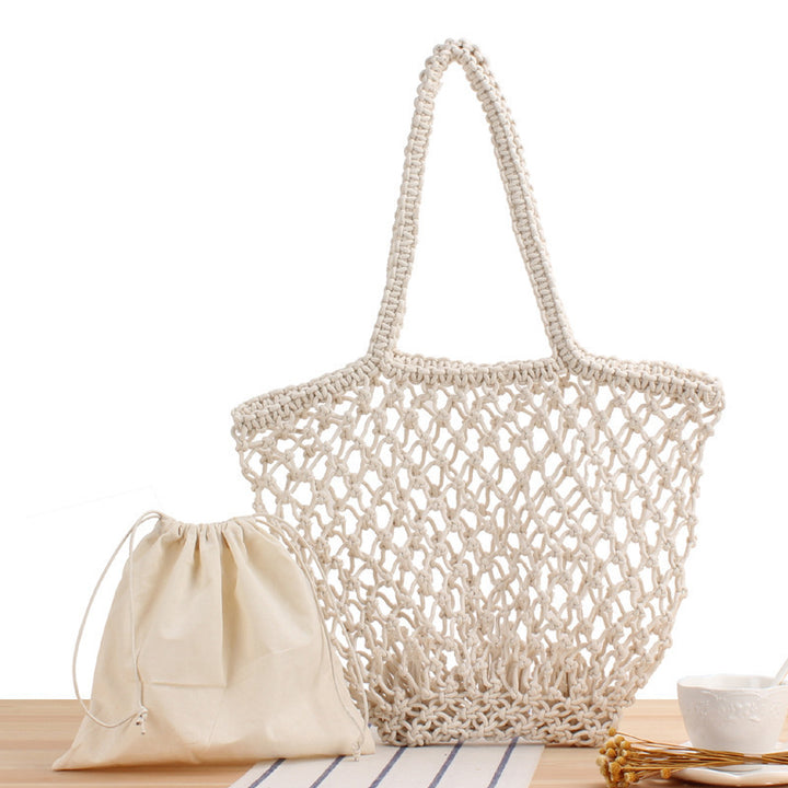 Multifunctional Macrame Tote Bag Bowlift
