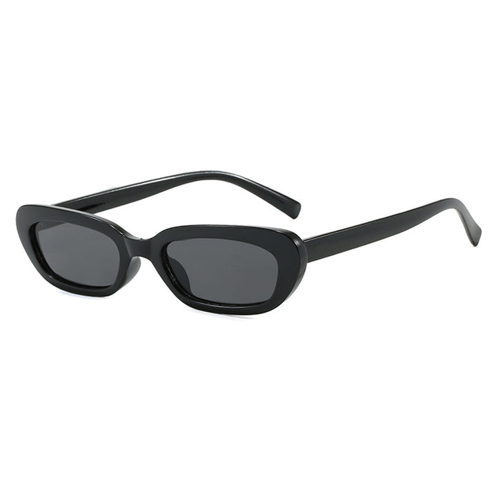 Women's trendy cat-eye sunglasses with transparent plastic frame and UV protection Bowlift