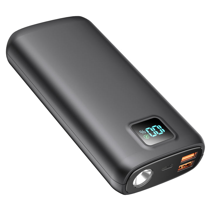 Power bank with integrated LED flashlight and digital display Bowlift